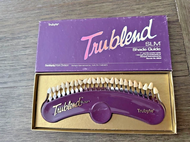 Dental Tooth Shade Guide for Denture Teeth Dentsply Trubyte Trublend SLM "T"
