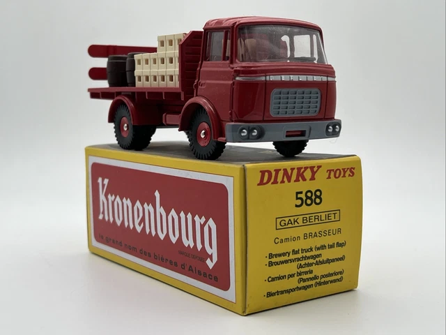 Dinky Toys 581N - BERLIET Plateau container Bailly 1:43 Jaune/Noir, Atlas 2576026 - Collection