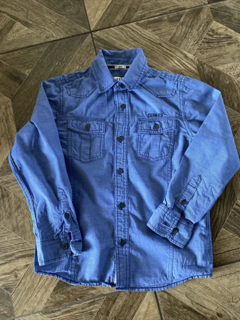 Lovely Boys  J JEANS BLUE COTTON LONG SLEEVED SHIRT, Aged 9 Yrs