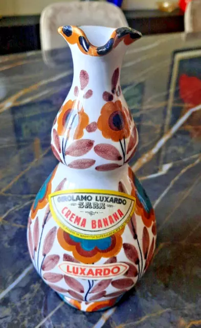 Bottiglia ceramica pubblicitaria liquore Luxardo ZARA Faenza Bottiglia ceramica pubblicitaria liquore Luxardo ZARA Faenza