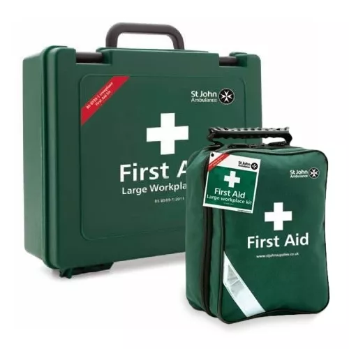 St John Ambulance - BS8599 Standard Workplace First Aid Kits Bag & Box All Sizes