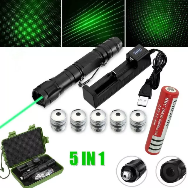 532NM Laser Pointer Pen 100Miles Green Rechargable Visible Beam Torche