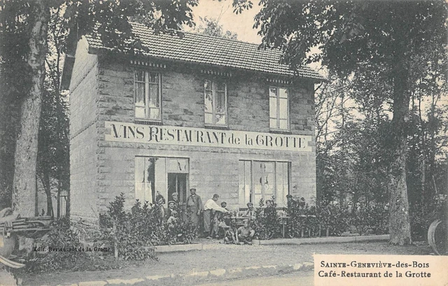 Cpa 91 Saint Genevieve Des Bois / Cafe / Restaurant De La Grotte