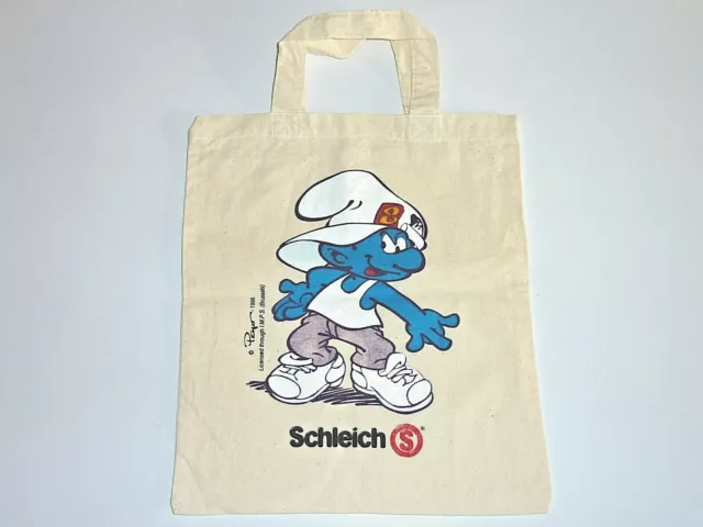 Original Schleich Stofftasche Peyo Schlumpf 1996 Smurf Bag New Neu Sammlerstück