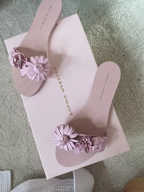 Slides Sophia Webster rosa Lilico taglia 36 - 36,5 CTRL £225 - NUOVE CON SCATOLA
