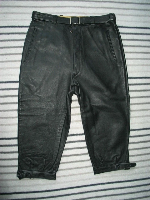 Knickerbocker pantaloni in pelle fascia al ginocchio taglia 44 amici della montagna pelle liscia