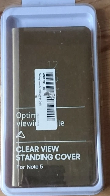 Clear View Standing Case Mirror Smart Flip Hard Cover For Samsung Galaxy note 5