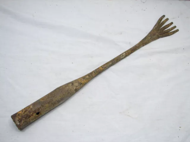 Antique 5-Tine Fish Eel Frog Gig Tool Spear Head Hand Forged Fishing Tool Fork Antique 5-Tine Fish Eel Frog Gig Tool Spear Head Hand Forged Fishing Tool Fork