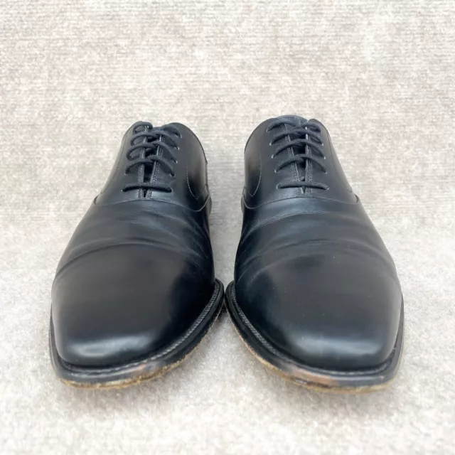 Magnanni Mens 10M Saffron Cap Toe Oxford Black Leather Dress Shoes Lace Up 2