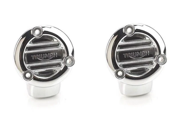 Triumph Motorcycles Chrome Ribbed Throttle Body Covers Kit A9610347