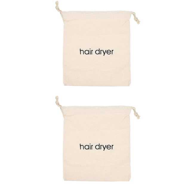 2 PCS Sac De Rangement Pour Sèche-cheveux Tissu Voyage Fournitures 3