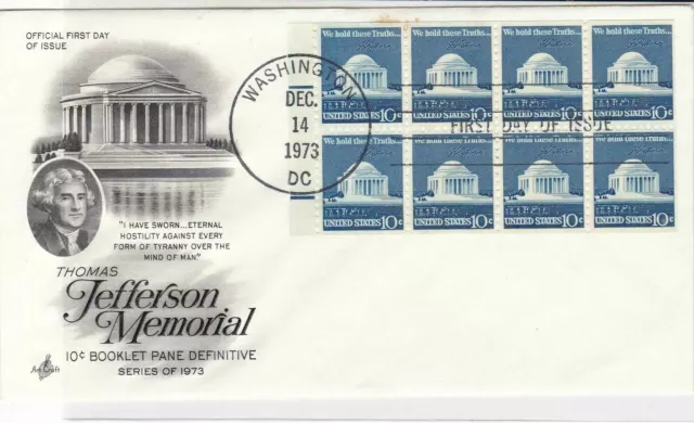 united states 1973 booklet pane stamps cover ref 20026