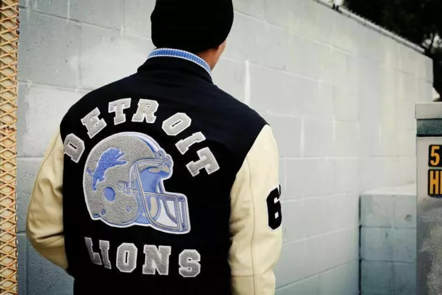 Beverly Hills Cop Axel Foley Detroit Lions Vintage Sports Letterman Movie Jacket