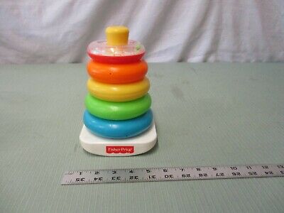 FISHER-PRICE Brilliant Basics Rock-a-Stack toddler Top Red Rattle Circles Toy