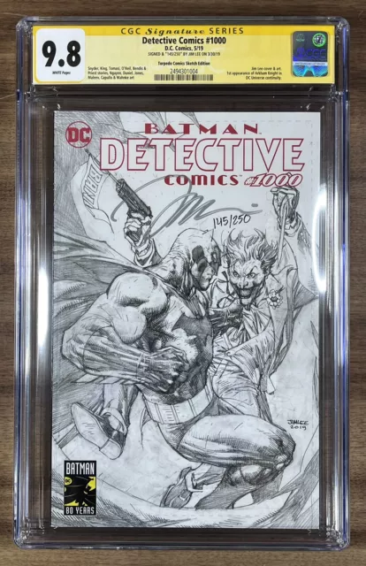 Detective Comics #1000 Cgc Ss 9.8 - Torpedo Comics Sketch - Signed By Jim Lee!