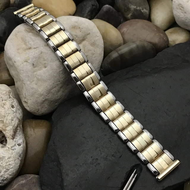 5/8" 14k Gold RGP & Stainless Kiefer-Cadman Long nos 1950s Vintage Watch Band