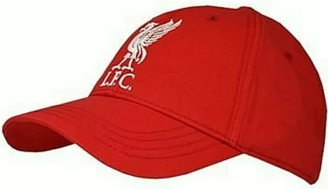 Liverpool Fc Red Adult Embroidered Crest Baseball Cap Official Lfc