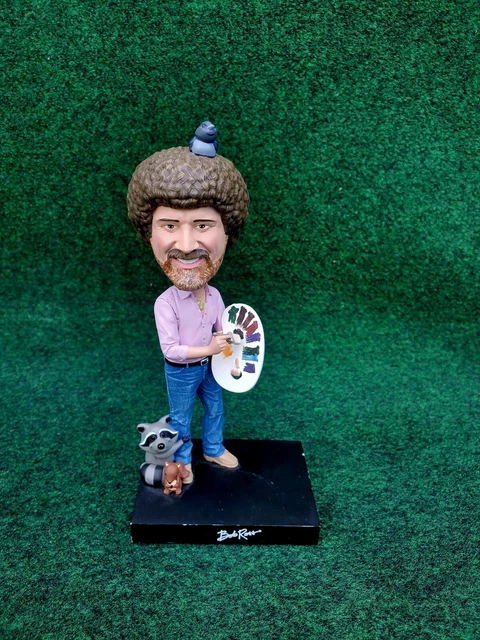 Bob Ross Royal Bobbles Bobble Head With Painting