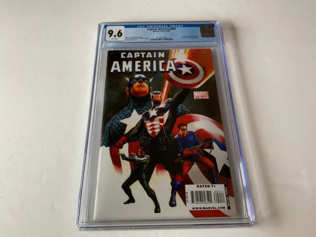 Captain America 600 Cgc 9.6 White Pages Winter Soldier Marvel Comics 2009 8T4
