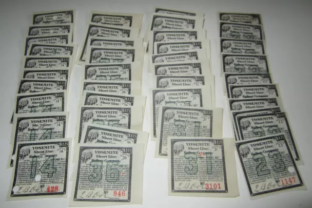 Lot of 40 Old 1905 - YOSEMITE SHORT LINE Railway Co. - BOND COUPONS