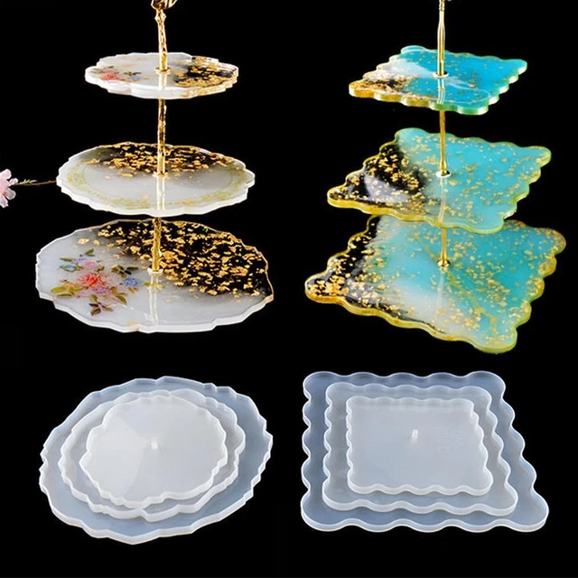 Silicone Coaster Dish Resin Casting Molds Epoxy Fruit Plate 2023 Tray Mould A6P4