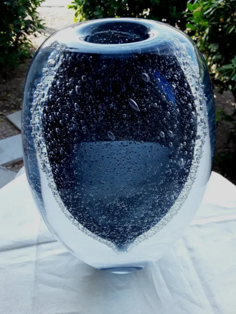 Modern Glass Vase Thickness  Handmade Grey / Black Transparent