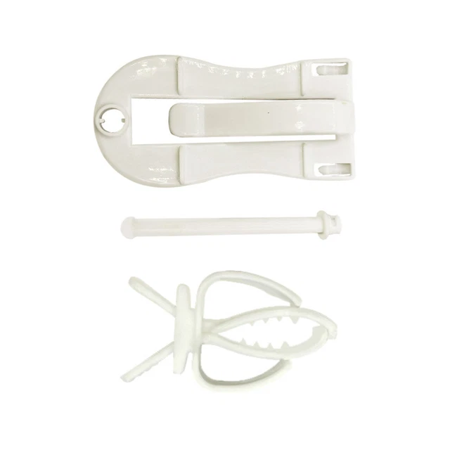 2 Pcs White Plastic Parrot Clip Bird Cage Food Holder Treat Fruit