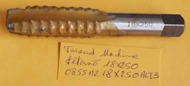 Taraud Machine HSS M2 à Pas Alterné (8x1.00) - 8x100mm, Idéal Pour Filetage Précis