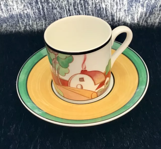 Wedgwood Clarice Cliff Centenary Coffee Cup & Saucer Ltd Edition 'Brookfields'