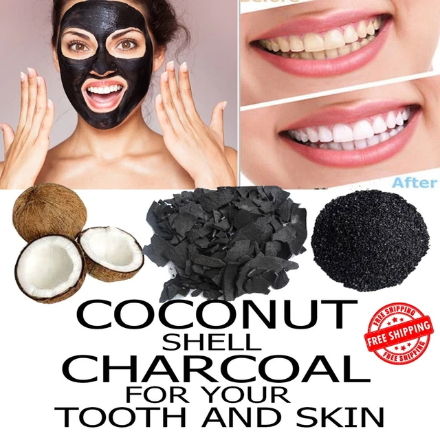 ORGANIC ACTIVATED CARBON Coconut Shell Charcoal Powder Teeth Whiting