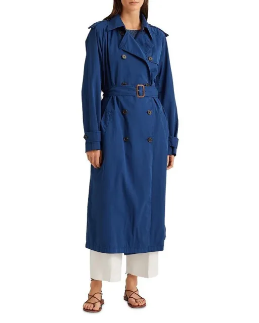 Lauren Ralph Lauren Featherweight Twill Trench Coat, Size - 22w/22+