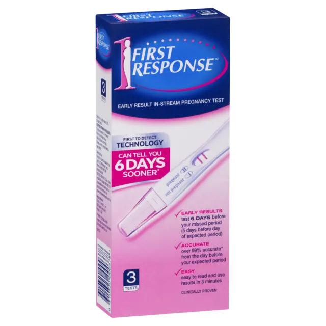 First Response Early Result In-Stream Pregnancy Test 3 Pack 99% Accurate
