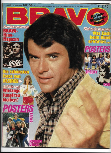 BRAVO Nr.45 vom 30.10.1980 mit Riesenposter Robert Urich, Teens, Rod Stewart...