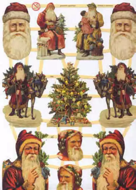 vintage style Santa Claus Christmas Scrap For Scrapbooking Scrapbook projects