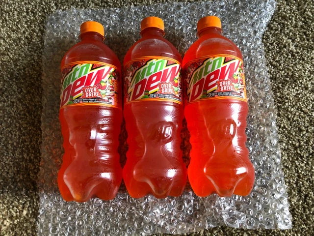 (3) MOUNTAIN DEW OVER DRIVE 20oz BOTTLES 7/2023 RARE!