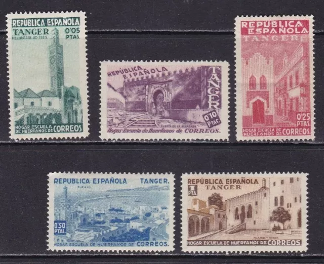 1937 - España - Tanger - Beneficiencia - Edifil 1/5 - Vistas de Tanger - MH