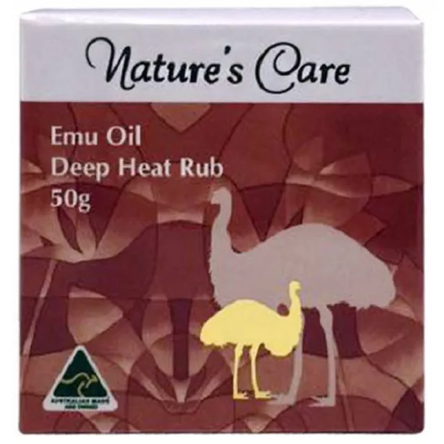 Nature's Care Emu Oil Deep Heat Rub - Pain Relieving * Australian Made (50g x 2)