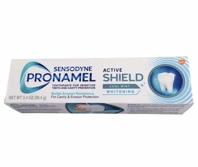 Sensodyne PRONAMEL Active SHIELD Cool Mint Whitening Toothpaste 3.4oz Exp01/2025