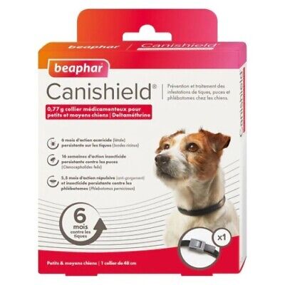 Beaphar Canishield collier anti-puces et tiques pour petit et moyen chien