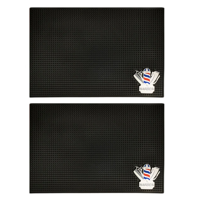 2 piezas almohadillas para estación de trabajo de peluquería tapete de almacenamiento de salón tapete antideslizante