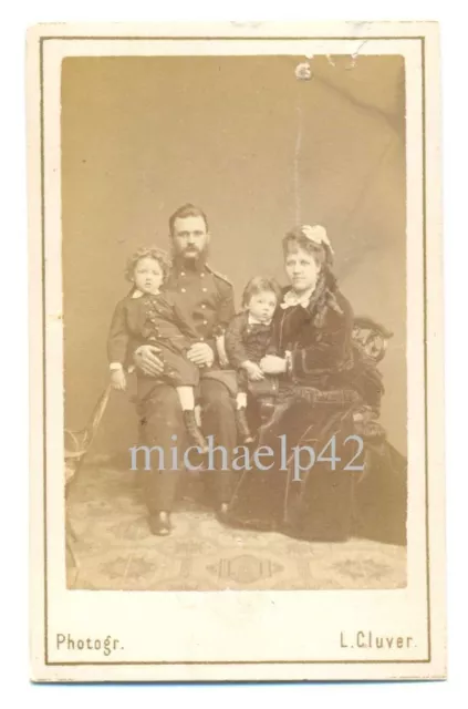 Russian Imperial Officer with Family Photo Cluver St. Petersburg