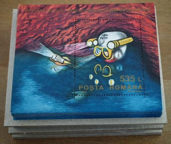 1993 Rumänien; 300 Blocks Tiere aus der Grotte, postfrisch/MNH, Bl. 287, ME 1000