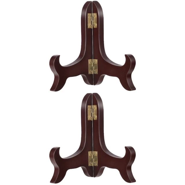 2 pcs En bois Présentoir Pliage Présentoir Cadre photo Stand