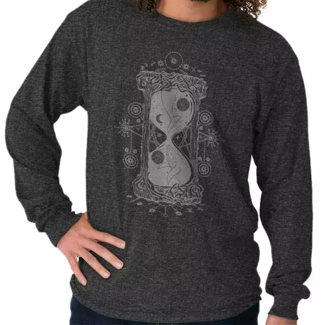 Hourglass Spiritual Mystical Celestial Gift Long Sleeve Tshirt for Men or Women