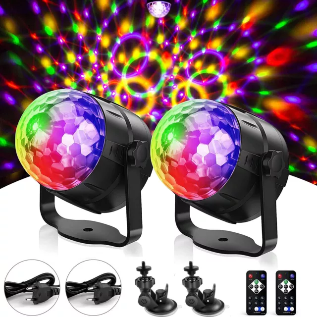 2 pz sfera da discoteca LED RGB illuminazione palcoscenico luce palcoscenico DJ party lampada + supporto