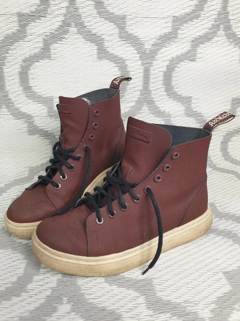 DR. MARTENS TALIB Oxblood Ajax Leather Boots Lace Up Chukka  display picture 3