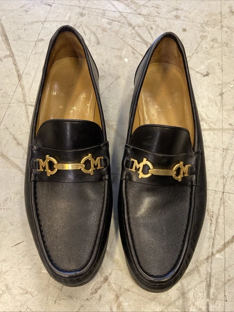 BRUNO MAGLI MENS Black Leather Horse-Bit Slip On Loafer  display picture 1