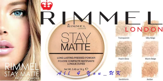 Rimmel London Stay Matte Long Lasting Pressed Powder 14.0g~~Please Choose Shade