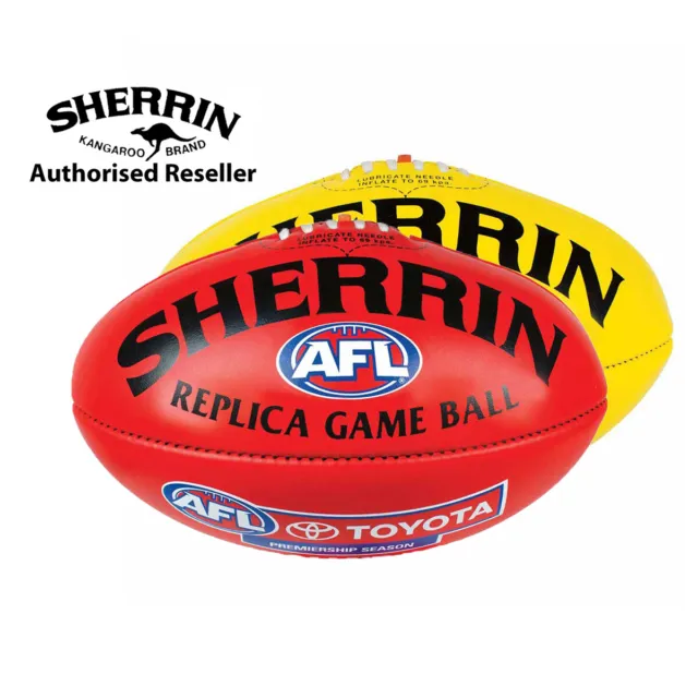 Sherrin Official AFL Replica Game Football - Leather, PVC and PVC Mini
