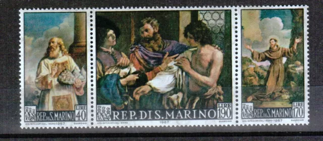 San Marino 1967 887-89 Pinturas Guercino